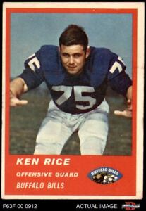 1963 Fleer #29 Ken Rice Bills Auburn 4 - VG/EX