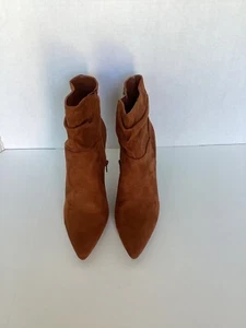 XOXO WOMEN TANIAH POINTED TOE ANKLE BOOTS, CHESTNUT, SIZE 8.5 - Picture 1 of 9