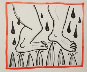 KEITH HARING AGAINST ALL ODDS orig LITHO estate authenticate rare ed 500 mint - Picture 1 of 1