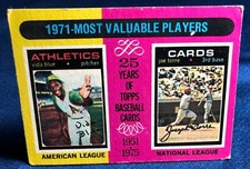  1975 TOPPS #209 1971-MVP'S VIDA BLUE / JOE TORRE BASEBALL CARD VG-EX / EX