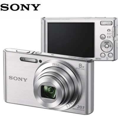 Sony Cyber-Shot DSC-W830 20.1MP 8x Optical Zoom Compact Digital Camera Silver - Image 1 of 4