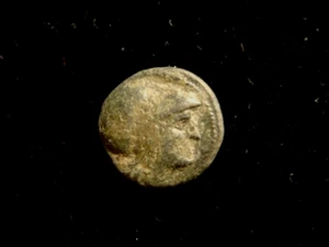 MACEDON. ANTIGONOS GONATAS. 277-239 BC. AE 16. Helmeted Athena. Pan trophy. - Picture 1 of 2