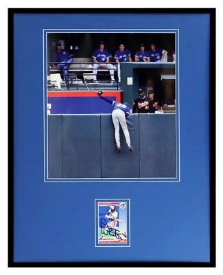 Póster fotográfico Devon blanco firmado enmarcado 16x20 exhibición Blue Jays Foto 1 de 2