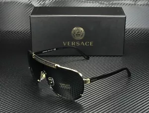 VERSACE VE2140 100287 Black Dark Grey Men's Sunglasses 40 mm - Picture 1 of 4