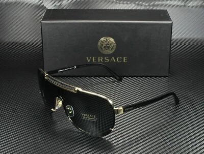 VERSACE VE2140 100287 Black Dark Grey Men's Sunglasses 40 mm - Image 1 of 4