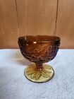 Vtg. Indiana Amber Glass Sweet Pear Dessert Cup
