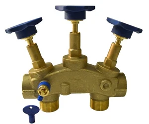 Montageblock 1" Probeentnahme für Wasserenthärter Nitratfilter Wasserenthärtung  - Bild 1 von 2