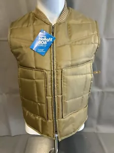 Vintage Dacron Hollofil 808 Tan Insulated Vest Size Small NOS NWT USA Made - Picture 1 of 12