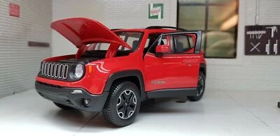 Jeep Renegade 2015 Red Maisto 1:24 Scale Detailed Diecast Model 31282 - Image 1 of 4