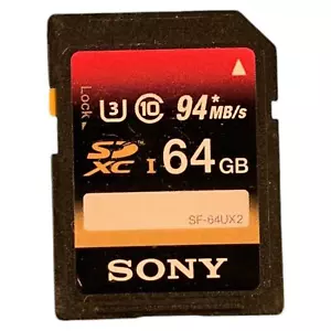 Sony 64GB SDXC UHS-I Class 10 Memory Card (SF64UX/TQN) for Personal Computer - Picture 1 of 3