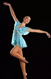 Hope & Praise Adult Medium Dance Costume Lyrical Ballet Babydoll Top & Shorts - Picture 1 of 7