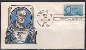 1946 Staehle First Day Cover - 5 cent Roosevelt - Picture 1 of 1