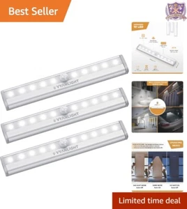Motion Sensor LED Under Cabinet Lights, 3 Pack, Battery Operated, Wireless - Picture 1 of 8