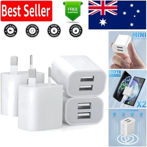 HEYMIX Certified Dual USB Wall Charger 4-Pack - Safe & Compact Power Adapter - Picture 1 of 9