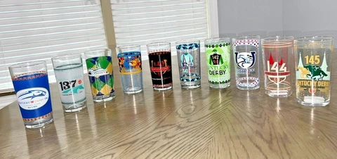 KENTUCKY DERBY GLASSES 2010 2011 2012 2013 2014 2015 2016 2017 2018 2019  CHOICE Cover