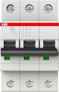 ABB Leitungsschutzschalter 2CDS253001R0321 S203-D32 - 440 V, 32 A, 3 P, Weiß Neu - Bild 1 von 12