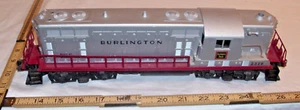 LIONEL BURLINGTON 2328 DIESEL LOCOMOTIVE ENGINE 4-0-4 O SCALE IN SILVER 1960s - Picture 1 of 5