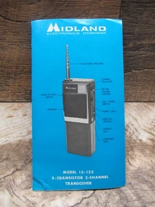 Vintage 1974 Midland Electronics Company Modell 13-123 Transceiver Handbuch - Bild 1 von 9
