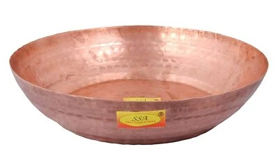 Pure Copper Laddu Gopal Bath Taman, Tokkri, Parat, Platter Designer Big, 10 inch - Image 1 of 4