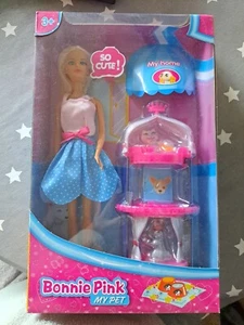 Bonnie Pink My Pet Doll Playset With Animal Figure - Picture 1 of 6