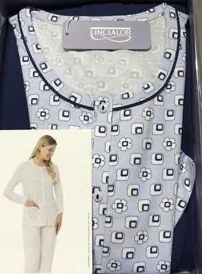 OFFERTA Linclalor Pigiama Donna 100% Cotone Leggero Aperto Avanti Ospedale