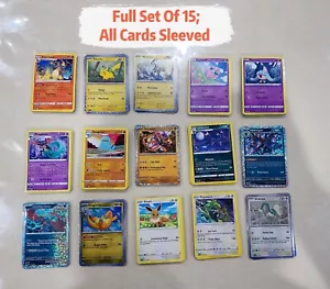 McDonalds 2025 Pokémon Dragon Discovery Trading Cards Full Set of 15 ALL Sleeved - Picture 1 of 5