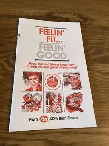 Feelin' Fit, Feelin' Good Food zabawa fitness broszura, płatki otrębów pocztowych 1984 