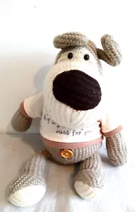 Boofle Bear Dog Expressions Big Squishy Hug Top Soft Toy Knitted Plush 2010 - Picture 1 of 2