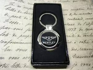 Chrom Schlüsselanhänger Mit Bedruckt Bentley Logo Continental Mulsanne - Bild 1 von 4