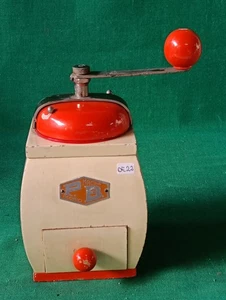 VECCHIO MACINACAFFÈ MACINA CAFFÈ P.B. MACININO IN LEGNO VINTAGE. DE22 - Foto 1 di 11