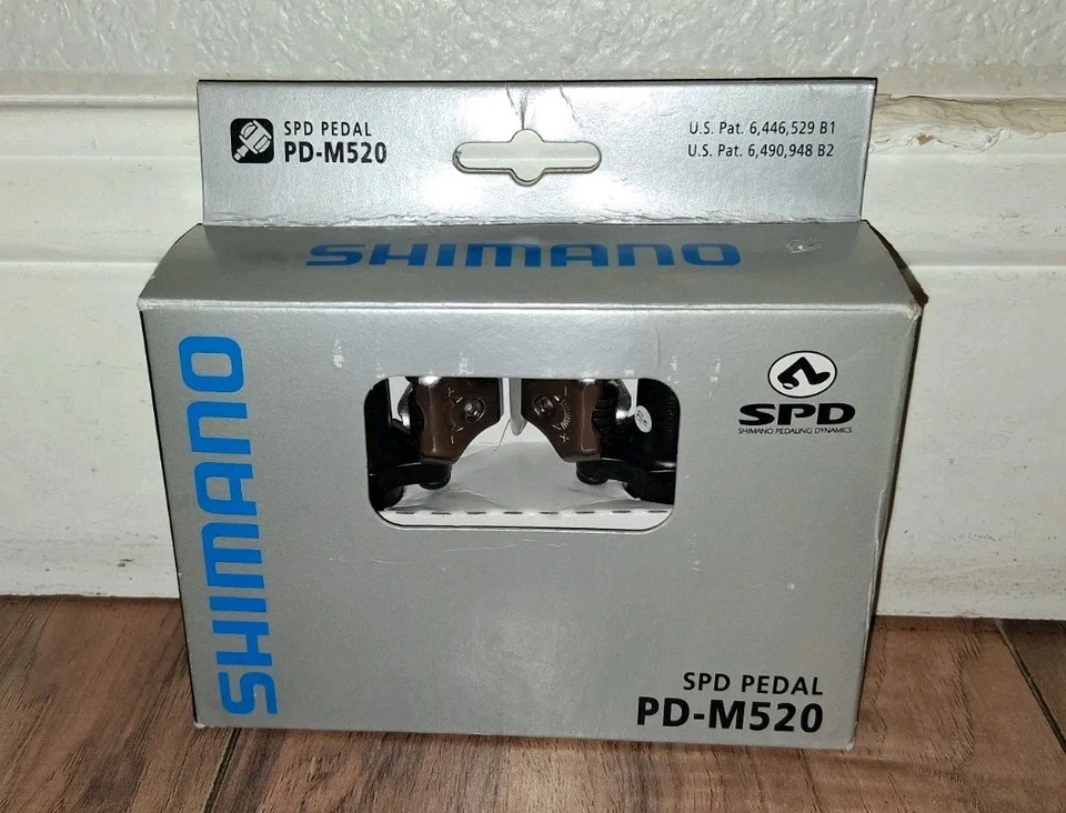 Bicicleta de Montaña Shimano PD-M520 SPD Pedales Negros Sin Clip En Caja ¡Nueva!  Foto 1 de 4