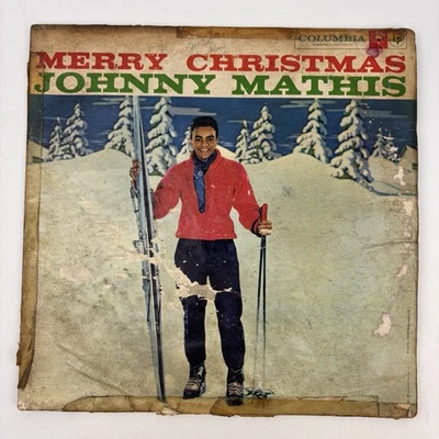 JOHNNY MATHIS MERRY CHRISTMAS COLUMBIA HOLIDAY VINYL LP VINTAGE CL 1195 - Image 1 of 4
