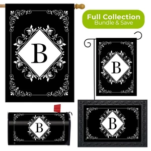 Briarwood Lane Black and White Monogram B Collection - Picture 1 of 2