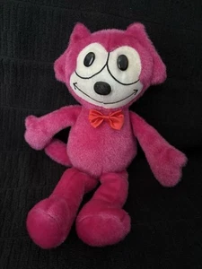 RARE 2004 Toy Factory Felix the Cat Hot Pink Plush 11” Stuffed Animal Soft Toy - Picture 1 of 7