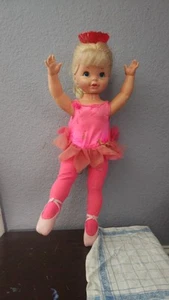 1968 Mattel Ballerina Doll Dancerina Pink Tights Baller Shoes Creepy Doll - Imagen 1 de 3