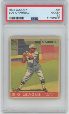 1933 Goudey 34 OFarrell PSA 2.5 713481  - Image 1 of 2