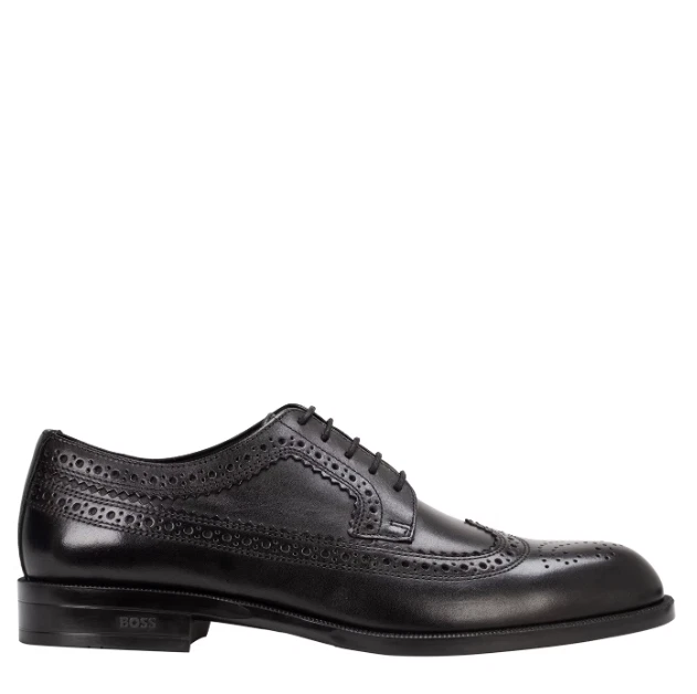 Boss Men's Tayil Derb Brogue Design - Smart lace-up Shoe Black All Sizes - Image 1 of 1