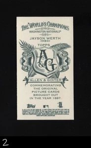 2012 Topps Allen & Ginter Mini NNO #302 Jayson Werth Print/50 - Picture 1 of 2