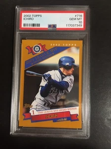 Topps Ichiro 2002, #716, PSA 10, HOF (¡Envío gratuito en cualquier 3!) - Imagen 1 de 2