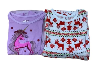 Little Girls Short Sleeve Holiday Dress (New) 2 pk - Picture 1 of 3