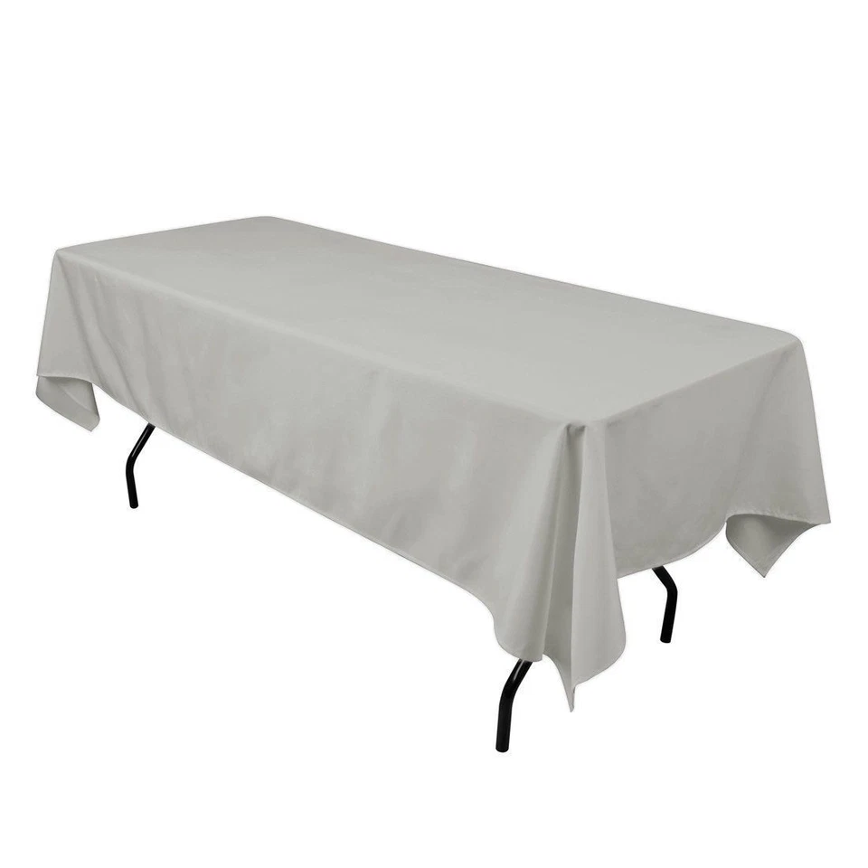Pacote com 20 toalhas de mesa 100% poliéster sem costura 60"×126" 25 CORES casamento atacado - Imagem 1 de 1