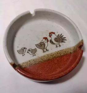 Posacenere ceramica Otagiri polli gallo gallina pulcini fattoria campagna ottime condizioni - Foto 1 di 4