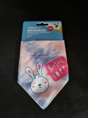 Bandana Vibrant Life Feelin Hoppy Pascua XS/S para perro Foto 1 de 4