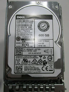 Dell 600 GB Festplatte / HDD 10K, 12 Gbps SAS, 2,5", 06DWVP mit 0DXD9H Caddy - Bild 1 von 3