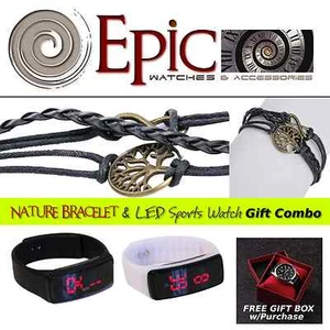 EPIC FASHION - Leder Charm Armband - Sportuhr Kombi - Bild 1 von 10