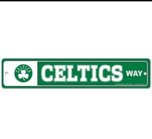Boston Celtics 3.75x19” Plastic Street Sign NBA WINCRAFT - Picture 1 of 1