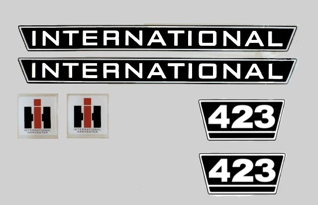 IHC Mc Cormick Traktor Aufkleber international 423 Emblem Sticker Label Set - Bild 1 von 1