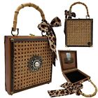 Darling Clutch Co The Weaver Bag Handbag Vintage Cigar Box Open Weave Cane $425
