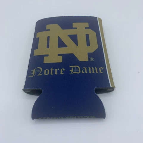 Notre Dame Fighting Irish Can Cooler Two Sided Design NCAA Collapsible Koozie Cover