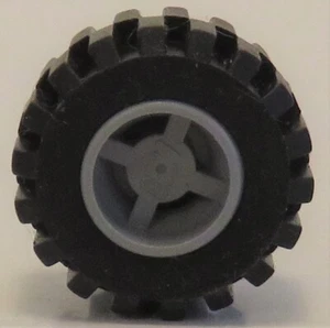 LEGO - Pneumatico/Pneumatico 21mm D x 12mm con Cerchio (4 Pezzi), Grigio Blu Chiaro # 6014bc01 - Foto 1 di 3